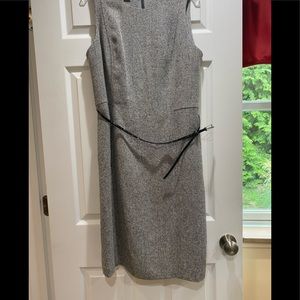 CALVIN KLEIN | Grey & Black Knit Belted Dress - EUC | Size 16